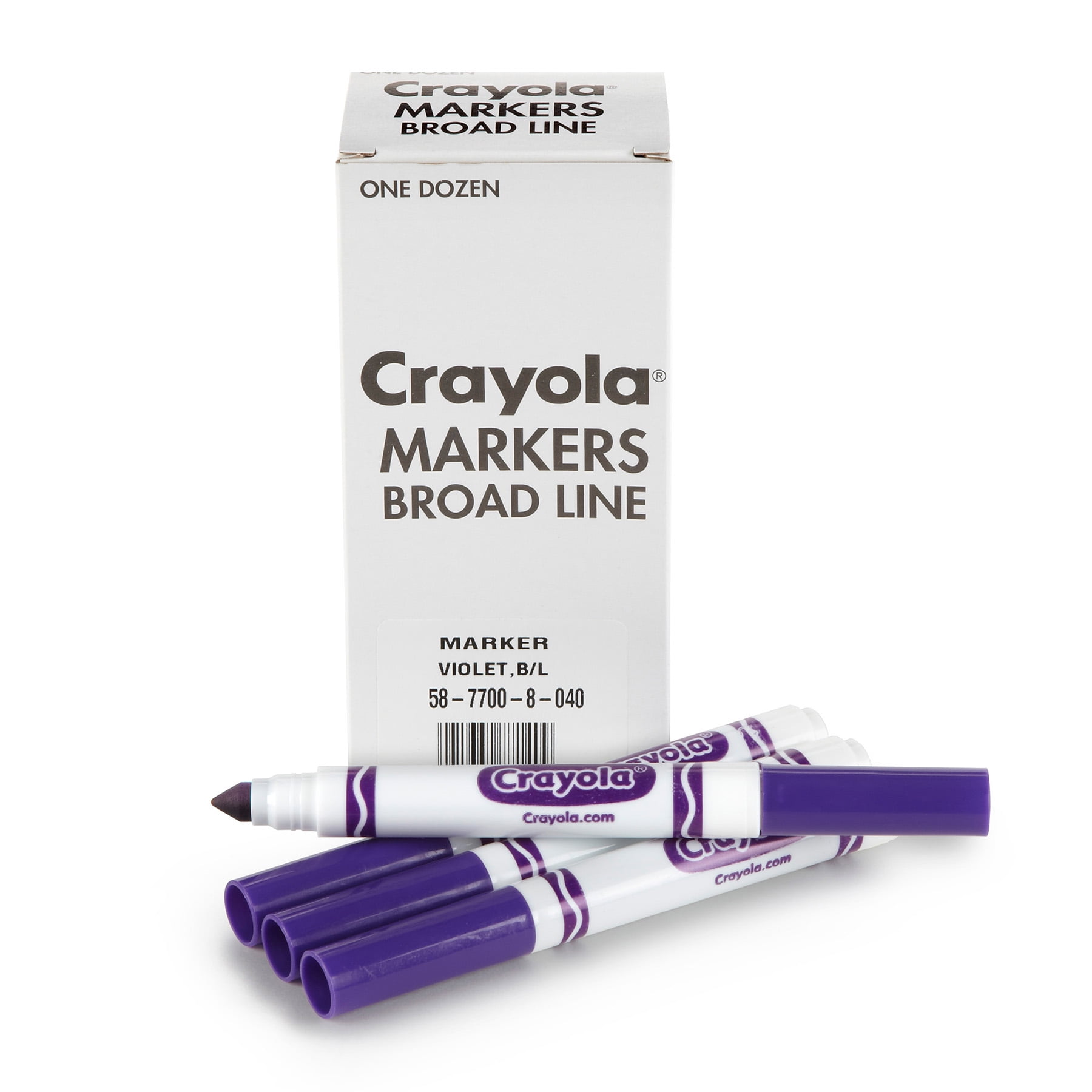Crayola Bulk Markers, Conical Tip, Violet (Purple), 12 Per Pack, 3 Packs