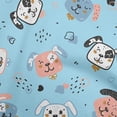 thumbnail image 1 of oneOone Georgette Viscose Light Blue Fabric Kawai Sewing Craft Projects Fabric Prints By Yard 42 Inch Wide-F6, 1 of 5