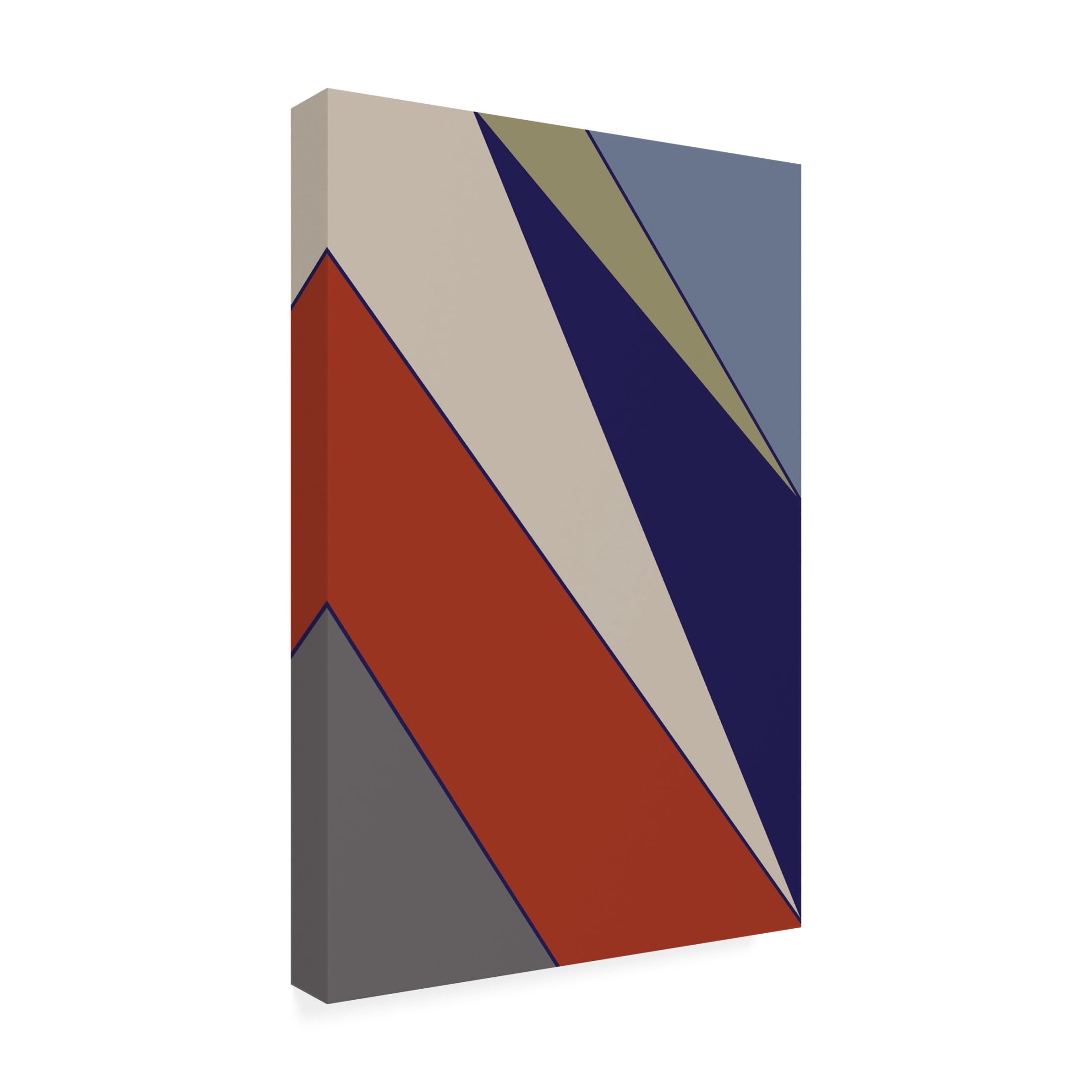 Canvas Wall Art - Pictufy Studio 'Color Blocks 05' Wall Art for Living Room, Bedroom, or Office Décor by Trademark Fine Art - 30 x 47 Inches