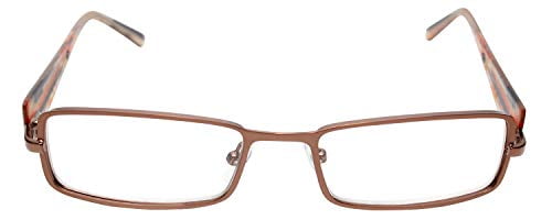 Calabria 845 Designer Women Rectangle Techno Reading Glasses with Hard Case 53mm