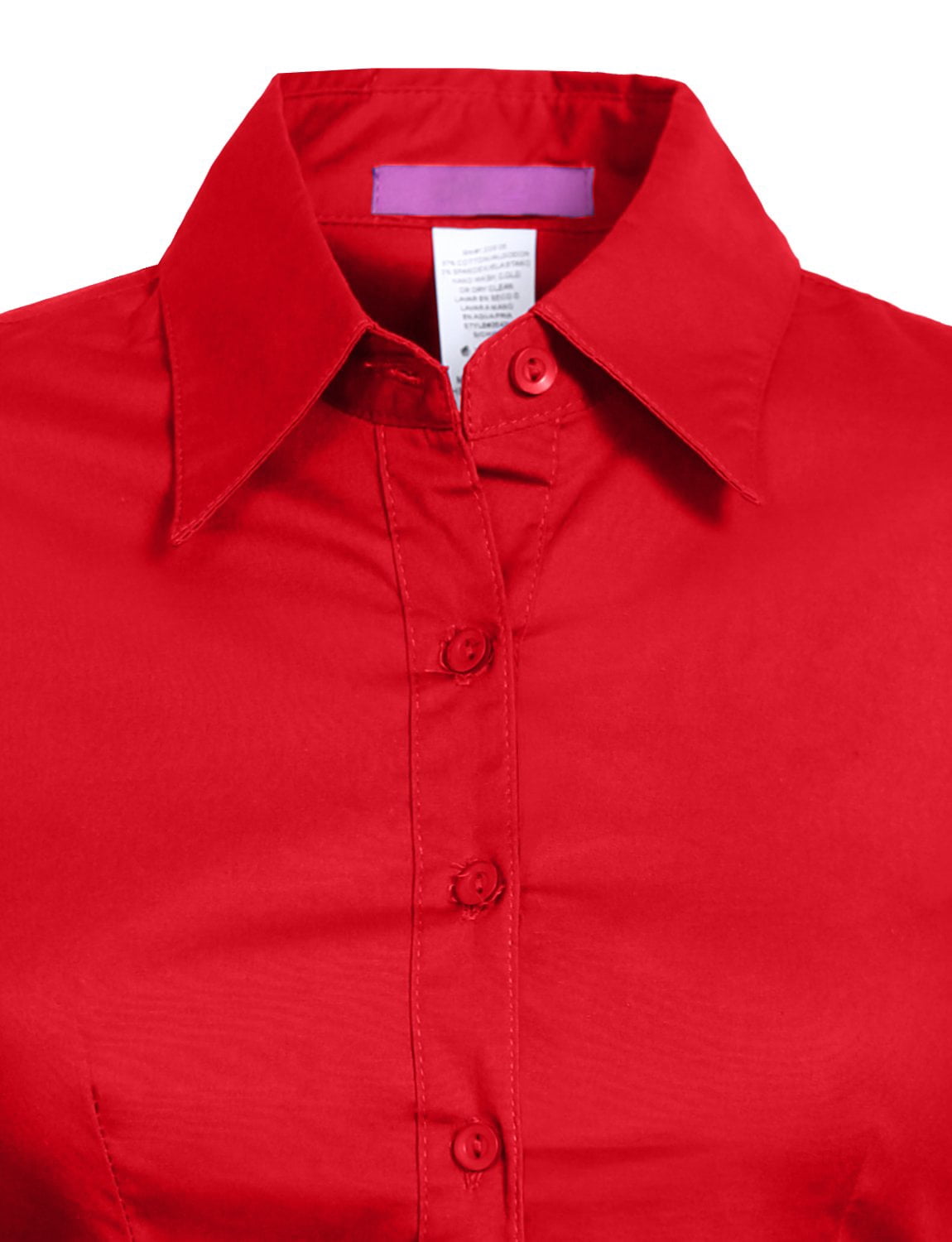 red formal blouse