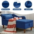 thumbnail image 3 of Aukfa Storage Chaise Lounge Chair Indoor Recliner with Pillow for Living Room Bedroom - Blue, 3 of 8