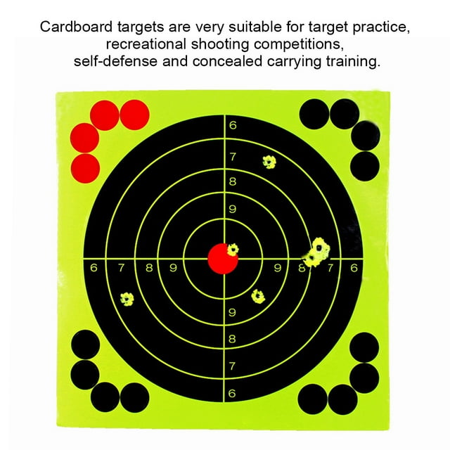 Shooting Target Paper Fluorescent Hunting Paper Shooting Practice Paper Training Sticker Sticky Shooting Practice Paper