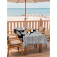thumbnail image 2 of Outdoor Tablecloth with Umbrella Hole for Patio/Picnic/Party/Camping, Farmhouse Black Windmill Waterproof Table Cloth Rectangle Table Cover Washable, Spring Will Always Come Wood Grain (60"x 120"), 2 of 9