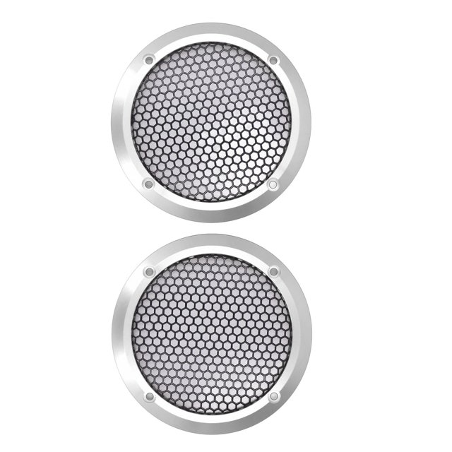 2Pcs Speaker Grill Protector, Car Speaker Subwoofer Guard Protector with 8 Screws, Protective Speaker Cover Mesh