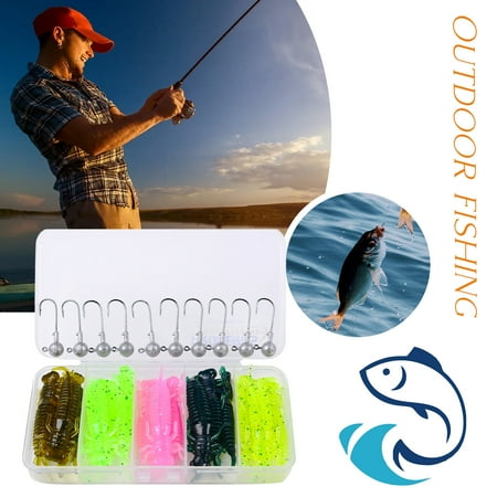 Duixinghas Fishing Lure Artificial Bait with Fish Hooks Super Soft Flexible Bite-Resistant Vibrant Color Simulation Swimbait Fishing Tackle Accessories