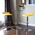 thumbnail image 2 of Bronte Living Leatherette Bar Stool with Adjustable Height, 360 Swivel Design, Low Backrest, Floor Protection and Pedestal Base with Comfortable Footrest for Kitchen, Bar - Series Miranda - Set of 2, 2 of 9