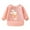 Pink a8, variant on snilers Long Sleeved Bibs for Baby Girl Reversible Waterproof Bib with Sleeves Fall Winter Clothing Stain Resistance Smock Pullover Tops Size 110