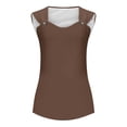 thumbnail image 4 of Women's Solid Color Camisole Sleeveless T-shirt Loose Tank Top, 4 of 4