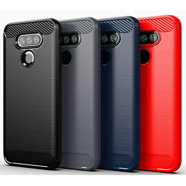 Nakedcellphone [RED CARBON FIBER] Flexible TPU Slim Phone Case