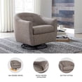 thumbnail image 4 of Ashley Tufted Polyester Glider Rocking Chair, Taupe, 4 of 6
