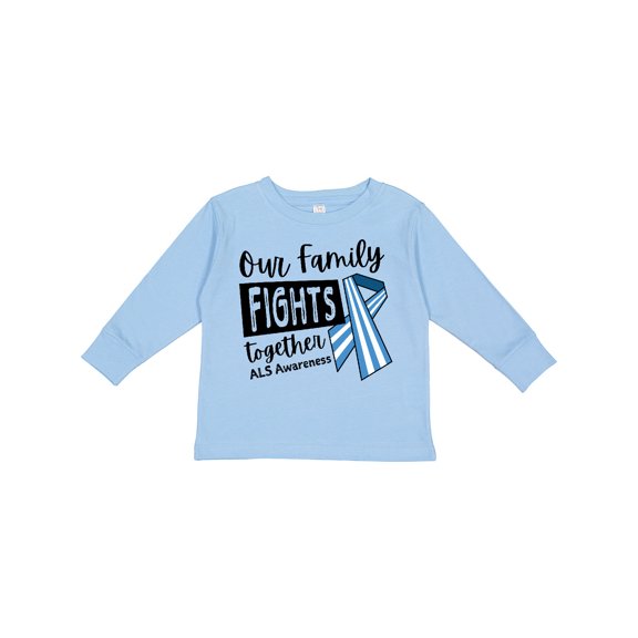 Inktastic Our Family Fights Together ALS Awareness Boys or Girls Long Sleeve Toddler T-Shirt