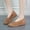 Brown, variant on Patlollav Womens Shoes Women Flat Shoes Hollow Wedge Heel Casual Large Size Single Shoes