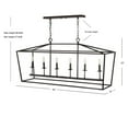 thumbnail image 3 of JONATHAN Y Pagoda 49" 6-Light Classic Traditional Metal Linear Cage Lantern LED Pendant, Oil Rubbed Bronze, 3 of 9
