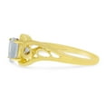 thumbnail image 4 of 10k Yellow Gold Oval White Topaz And Diamond Ring, 4 of 6