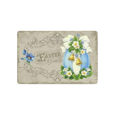 CADecor Vintage Easter Eggs Door Mat Home Decor, Retro Unique Indoor Outdoor Entrance Doormat 23.6x15.7 Inches