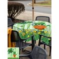 thumbnail image 4 of St. Patrick's Day Outdoor Tablecloth - 54x54 Inch Square Dining Table Cover, Spring Shamrock Leaves Gnomes Flower Green Waterproof Outdoor Table Cloth with Umbrella Hole & Zipper for Picnic/Patio, 4 of 7