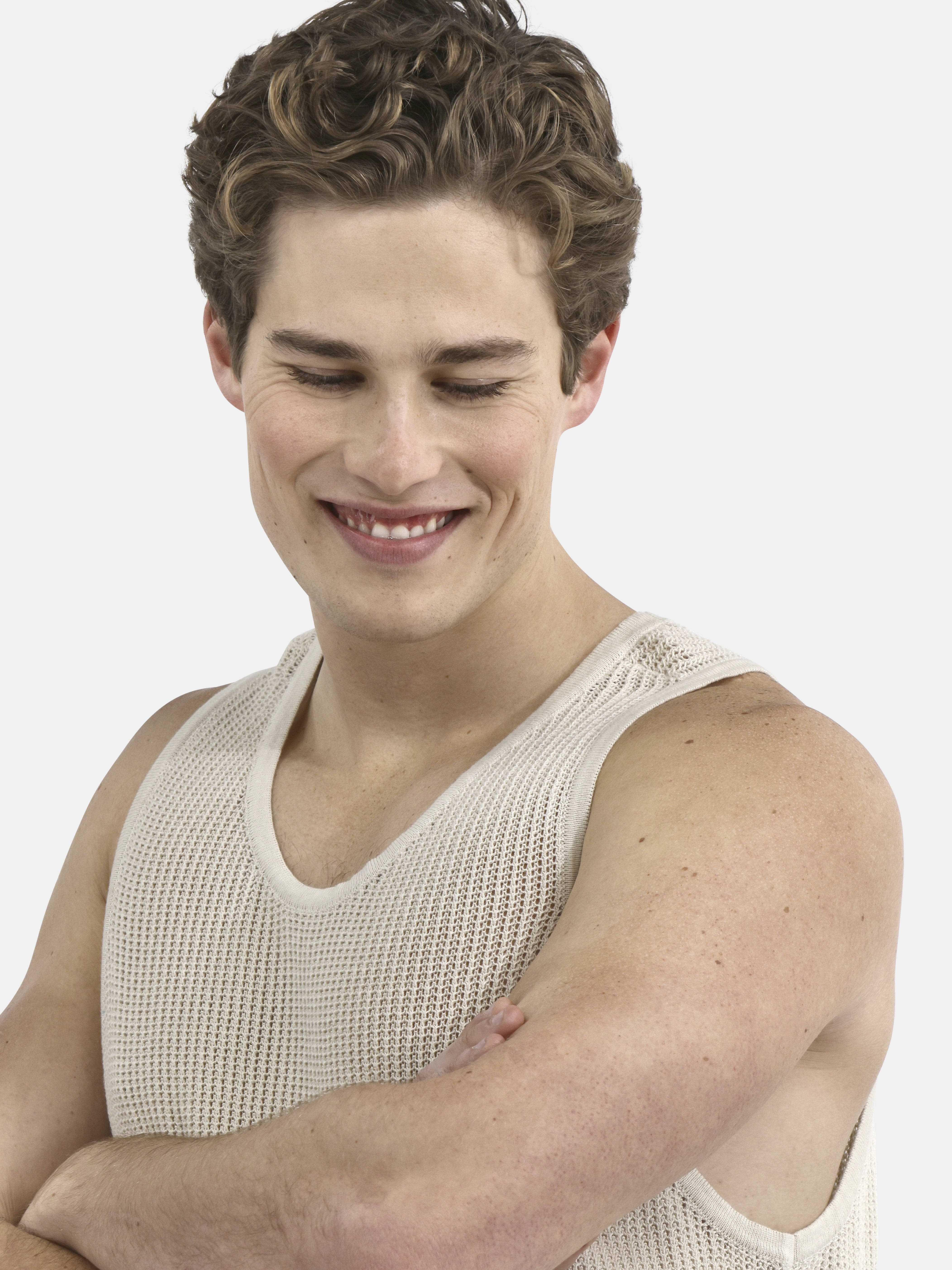 No Boundaries Mesh Stitch Sweater Tank Top, Men's and Big Men's