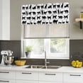 thumbnail image 4 of Black Cat Curtain Valances for Windows, Kitchen Valance Window Treatments Panel 2 Pack, Modern Cartoon Animals Minimalist Rod Pocket Short Curtains for Bathroom Bedroom 42 x 12 Inch, 4 of 8