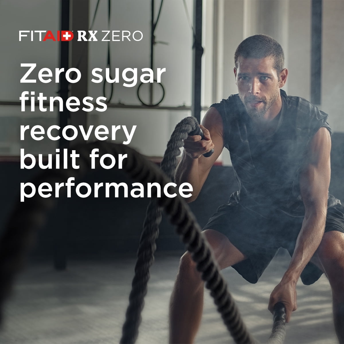 FITAID RX Zero Sugar, Encapsulated Creatine, Workout Recovery Drink, 24 Pack. All-In-One Blend, BCAAs, Glucosamine, Turmeric, B-Complex, Naturally Sweetened, Blue Raspberry, 12 Fl Oz