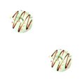 thumbnail image 3 of Bewildely Donuts artificiales modelo simulación PU postre pan pastelería accesorios de fotografía educación temprana rebote lento comida falsa fiesta Verde 2piezas Bewildely CBP587023, 3 of 5