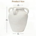 thumbnail image 6 of 9.8" Handmade Terracotta Vase Vintage White Ceramic vase Rustic Antique Decor with 4 Handles Matte Finish for Home Office Resto Cafe Decor, 6 of 6