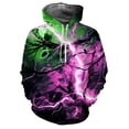 thumbnail image 4 of Sweat à Capuche Éclair Naturel pour Hommes Automne Personnalité Manches Longues Mode Décontractée Chandail en Molleton de Rue, 4 of 4