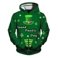 thumbnail image 1 of HJKIEUXL Chandails Mignons pour Adolescentes Robe Chandail à Manches Longues pour Femmes Décontractée Demi-Glissière Robes Mini Petits Garçons Filles Enfants à Capuche Chandail Unisexe 3D Fête de la Saint-Patrick, 1 of 3