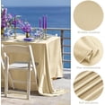 thumbnail image 3 of 1 Pack Champagne Satin Tablecloth 102 x 58 Inch Overlay Satin Table Cover Rectangle Bright Silk Tablecloth Smooth Fabric Table Decoration for Wedding Banquet Party Events, 3 of 7