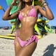 thumbnail image 1 of TaTaai Patchwork Strap Bikini for Women, Crystal Embellished Swimsuit Set, Elegant Two Piece Beach Vacation Wear with Glittering Details, Solid Color Style Gift, 1 of 8
