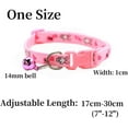 thumbnail image 7 of XXS Dog Collar with Bell,(1/2-Pack ) Flower Love Cat Collars with Bells Girl Cute Fancy Puppy Collars with Bells for XXS XS Tiny Little Kitten Pet Female Dogs,Neck 7-12 Inch, 7 of 7