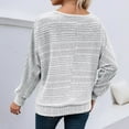 thumbnail image 5 of Fall Shirts for Women 2025 Long Sleeve Crewneck Loose Fit Business Casual Blouse Knitted Shirt Pullover Tops, 5 of 7