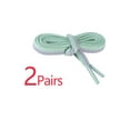 thumbnail image 3 of INSPIRE CHIC 2 pairs Flat Shoe Laces 2 Colors Mix Athletic Shoelaces 3/8" Wide for Sneakers 120cm/47.2" Light Purple Green, 3 of 6