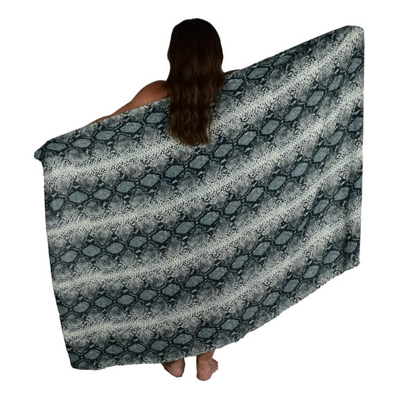 Beach Wrap Sarong | Animal Print | Black Sarong | Pareo