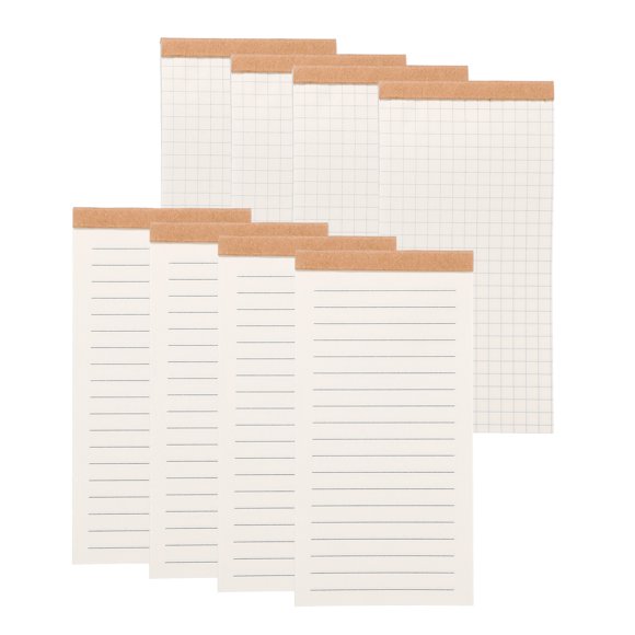 Uxcell Notes de Terrain Portables, 8 Pcs Petits Blocs-Notes 50 Feuilles Carnets de Poche Mémo Organisateur de Liste de Tâches Planificateur Quotidien pour Travail Bureau Voyage, Doublé/grille