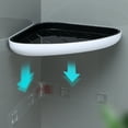 thumbnail image 1 of Bathroom Corner Rack Corner Bathroom Shelf Wall Mounted Storage Organizer Rack Bathroom Shelf  Bathroom Corner Rack Waterproof Ventilated Plastic Wall Mounted Shelf For Shampoo, 1 of 8
