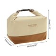 thumbnail image 5 of Unique Bargains 1 Pc Portable Insulated Lunch Tote Cooler for Work 13.78"x5.91"x11.02" Brown, 5 of 6