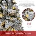thumbnail image 5 of CycloneSound (6ft, 7ft, 8ft) Premium Pre-Lit Snow Flocked Artificial Christmas Tree with Warm-White LED Lights Full Snow Christmas Tree Holiday Decorations, 5 of 5
