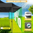 thumbnail image 2 of COBIZI 10x30 Pop Up Canopy Tent with Awning,Heavy Duty Canopy UPF 50+ All Season Wind Waterproof Commercial Outdoor Street Vendors Party Tents for Parties Canopy with Roller Bag(10 x 30 ft Black), 2 of 7