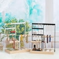 thumbnail image 3 of Wweixi Jewelry Display Holder Multi Layers Wood Hanging Rack Large Capacity Jewelry Organizer Detachable Stand Bracket Home White, 3 of 6