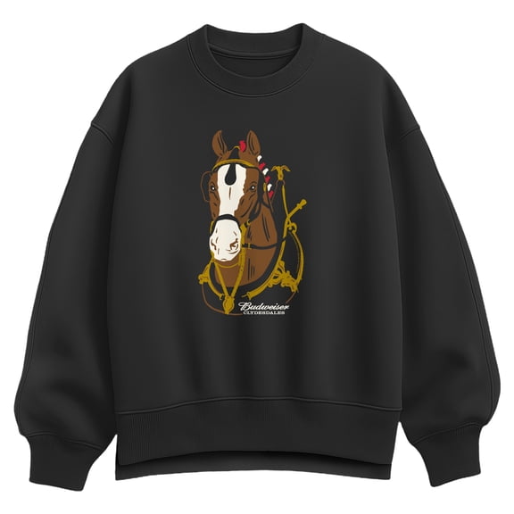 Budweiser - Clydesdale - Women's Oversized Fleece Crew Sweatshirt