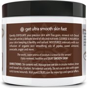pureSCRUBS Premium Organic Body Scrub Set - Large 16oz COCONUT BODY SCRUB - Pure Dead Sea Salt Infused With Organic Essential Oils & Nutrients + FREE Wooden Spoon, Loofah & Mini Exfoliating Bar Soap