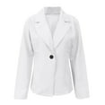 thumbnail image 4 of Vedolay Top Suit Jackets for Women Casual Blazer Solid Double Blazer Open Front Suit Jacket,White XXL, 4 of 5