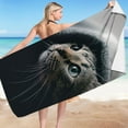 thumbnail image 2 of JeashCHAT Microfiber Beach Towel , 30"x60" Cute Animals Graphic Beach & Pool Towel, Extra Large Sandproof Quick Dry Beach Blanket, Extra Large Bath Towel for Adults Men Women, 2 of 4