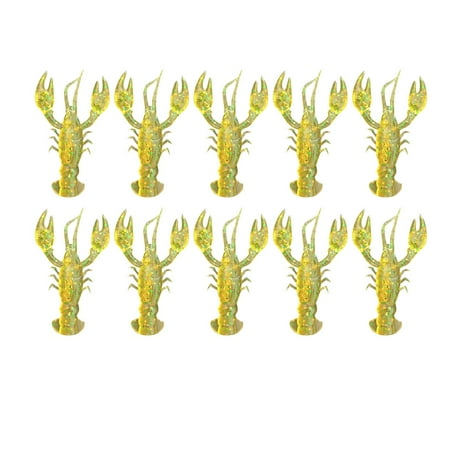 Ftwujt Crappie Lures Fishing Bait Bass Lures Fishing Lures Trout Lures Soft Fishing Crawfish Shrimp Lobster Artificial 10pcs Soft Light Green