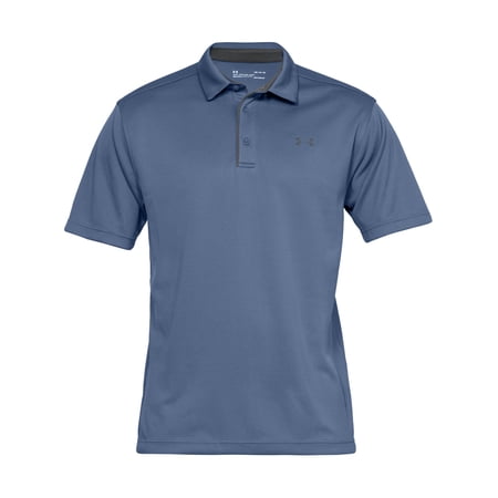 UNDER ARMOUR Mens Blue Logo Graphic Short Sleeve Classic Fit Polo S