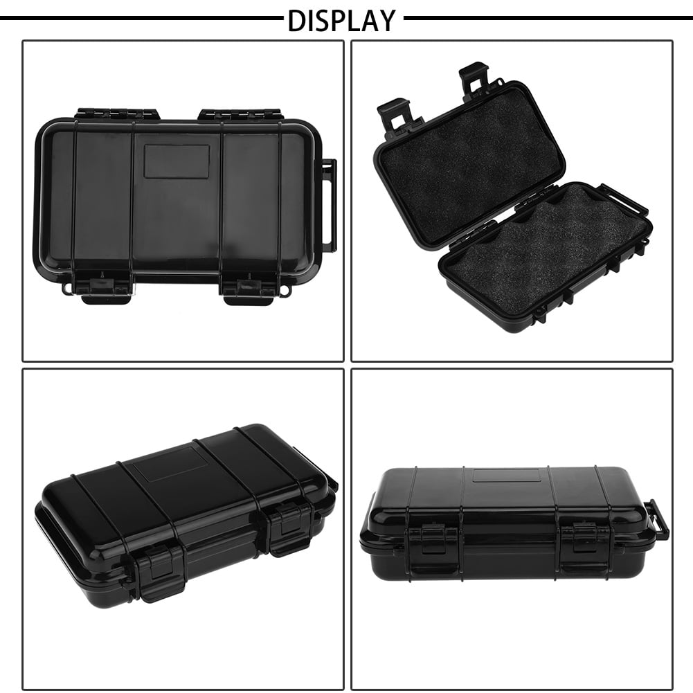 Waterproof Survival Storage Box Plastic Shockproof Box with Shock Absorption Liner Transparent Outdoor Dry Airtight Case for Camping Hiking