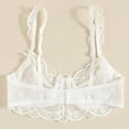 thumbnail image 6 of Guoeappa Women's Lace Bra Beauty Sheer Sexy Bra Non Padded Underwired Unlined Bra(White,38E), 6 of 6