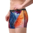 thumbnail image 4 of Balery Vibrant Hummingbird Watercolor Art Men's Boxer Briefs, Soft and Breathable Cotton Underwear with nylon Waistband-Large, 4 of 9