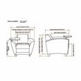 thumbnail image 5 of Lorell, LLR68953, Reception Seating Chair with Tablet, 1 Each, 5 of 7